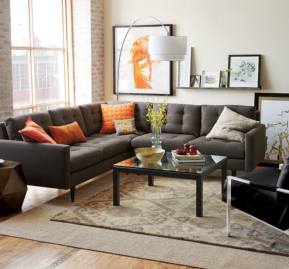 25 ideas exquisitas de sofá gris para su sala de estar moderna